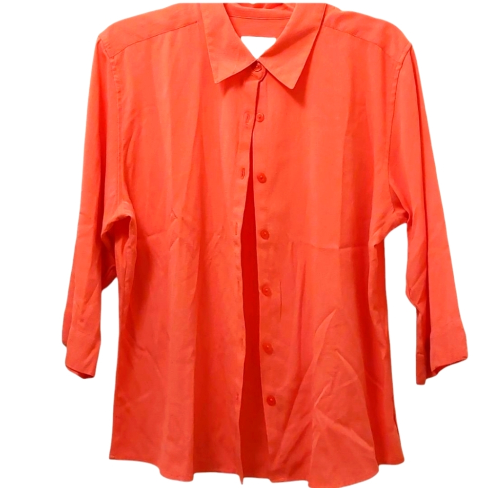 Christopher & Banks XL Coral Blouse EUC